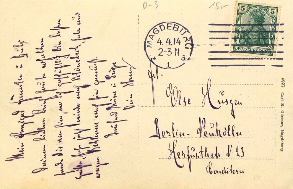 Magdeburg, Sachsen-Anhalt - Breiteweg (back) (Zeno Ansichtskarten)