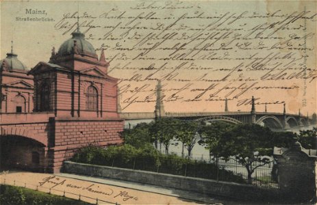 Mainz, Rheinland-Pfalz - Straßenbrücke (Zeno Ansichtskarten)