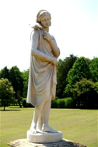 Maiden with bird, mid 1800s, marble - Wrest Park - Bedfordshire, England - DSC08269 photo