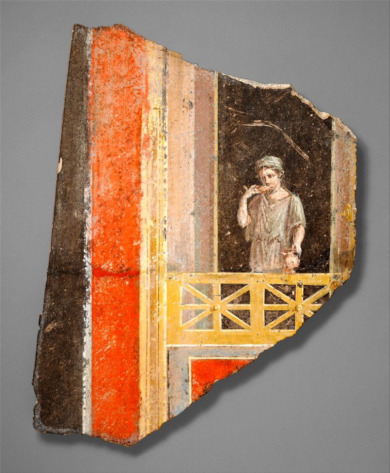 Wall Fragment with a Woman on a Balcony - Google Art Project