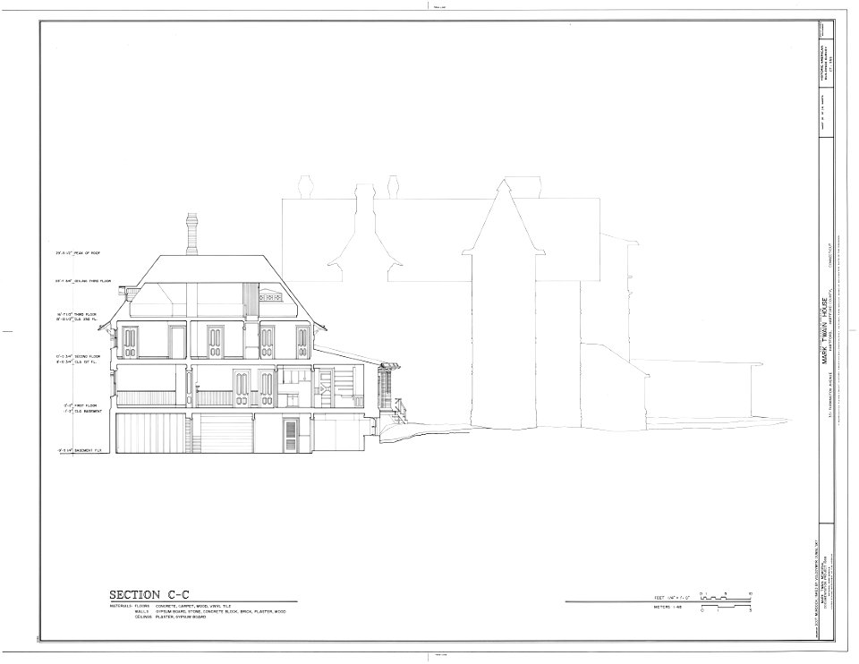 Mark Twain House - HABS drawing 00014a