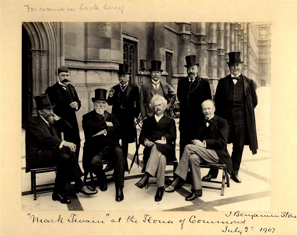 Mark Twain at the House of Commons by Sir (John) Benjamin Stone