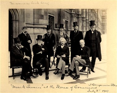 Mark Twain at the House of Commons by Sir (John) Benjamin Stone photo