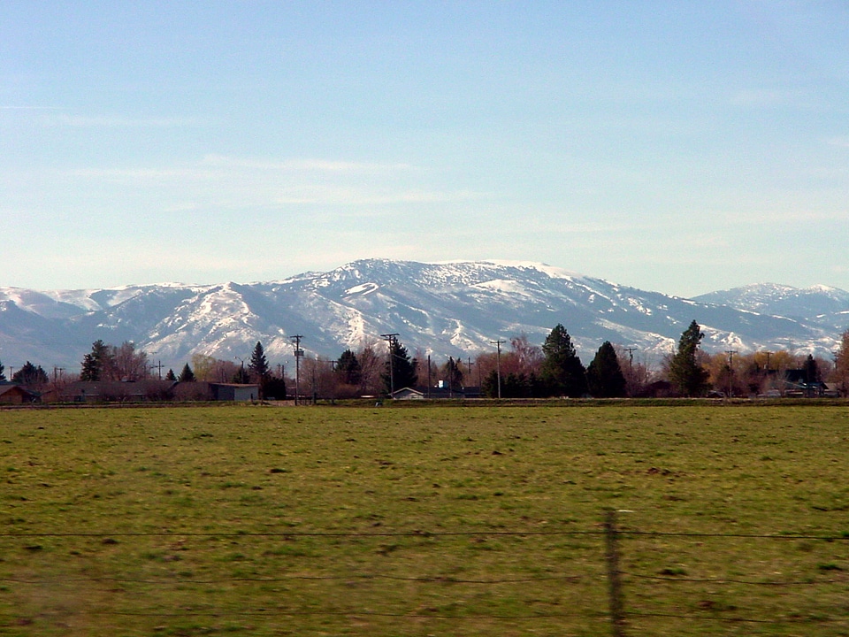 Albion Mountains landscape in Heyburh, Idaho