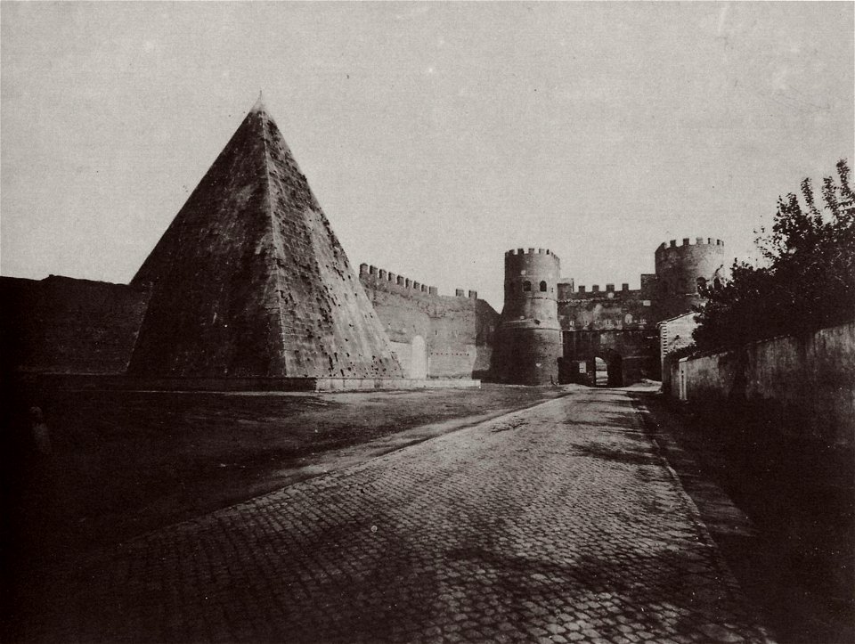Mang, Michele - Die Via Ostiense und die Pyramide des Caius Cestius (Zeno Fotografie)