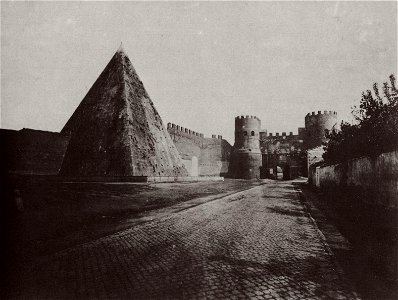 Mang, Michele - Die Via Ostiense und die Pyramide des Caius Cestius (Zeno Fotografie)