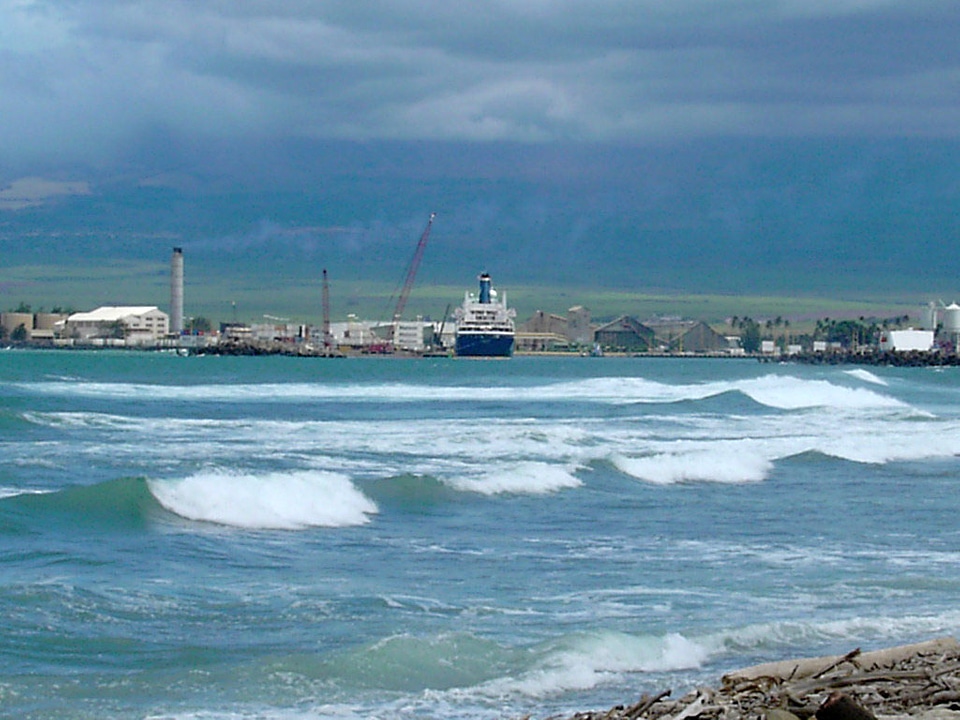 Port at Kahului landscape in Hawaii
