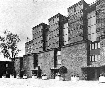 Magdeburg Stadthalle Teil der Seitenfront