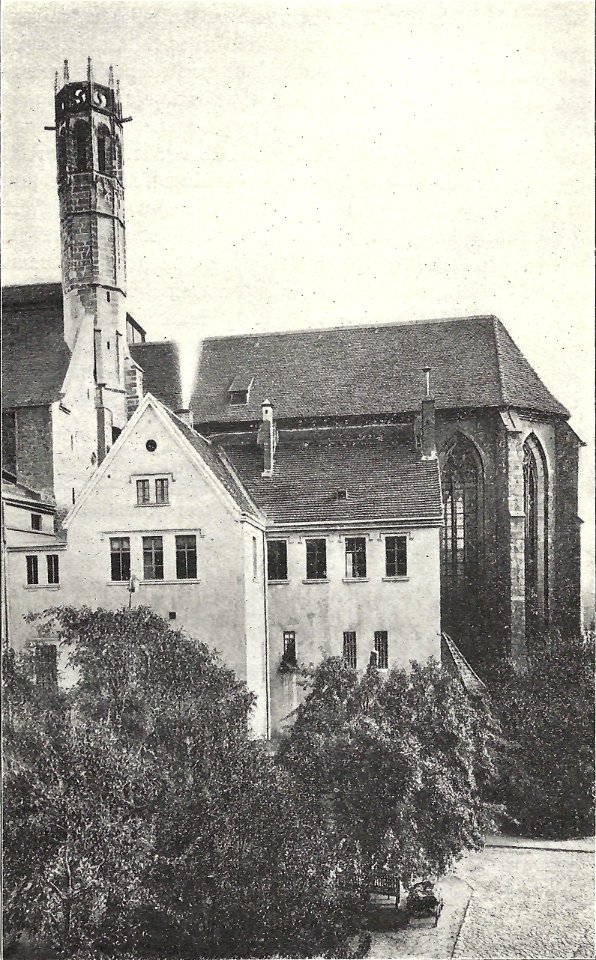 Wallonerkirche Blick auf das Thürmchen der Augustinerkirche vom Hofe der Armen- und Arbeitsanstalt