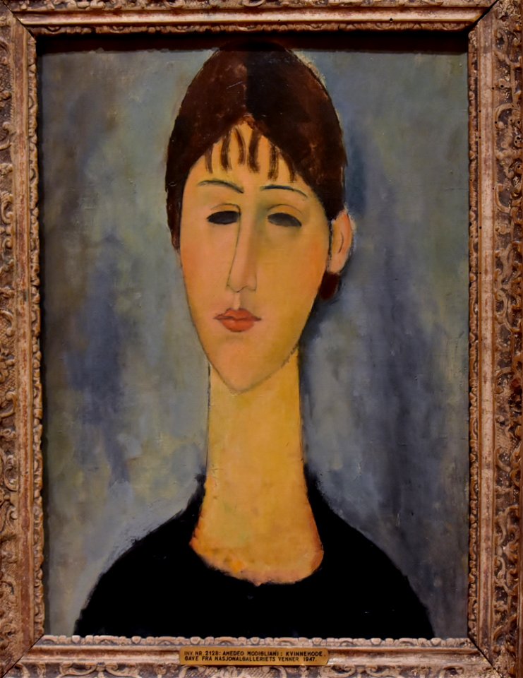 Modigliani, Young Woman, 1918, National Gallery, Oslo (36328871881) photo