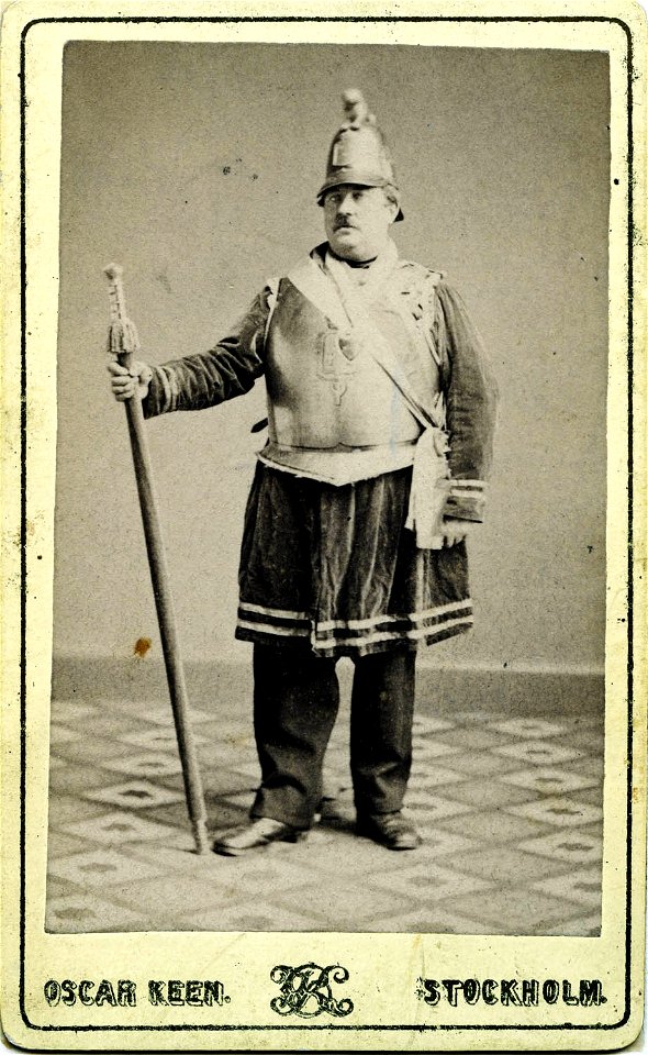 Man i frimurardräkt. Kabinettsporträtt - Nordiska Museet - NMA.0054190