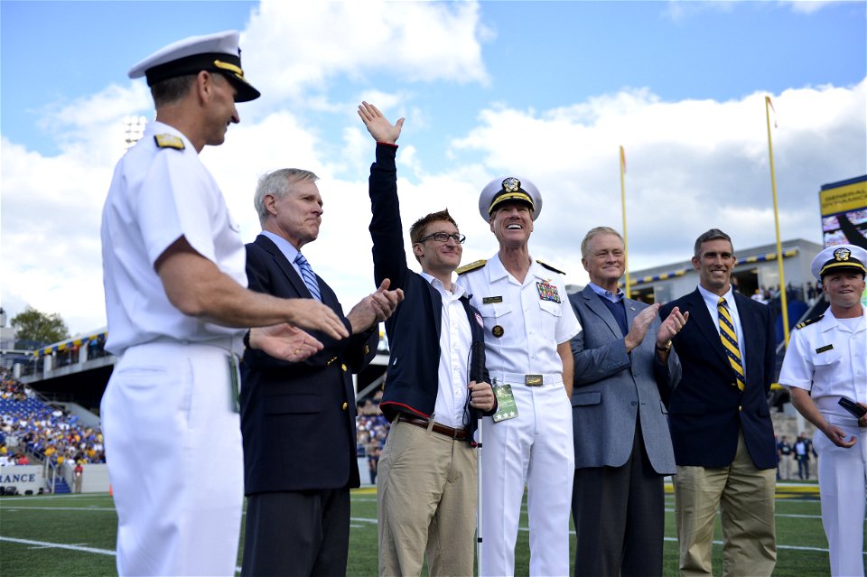 Navy officials attend Midshipmen football game 120929-N-WL435-434