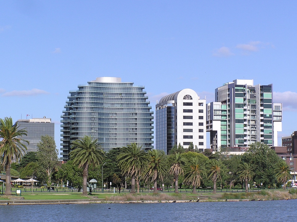 Skyline at the YVE Apartment in Melbourne, Victoria, Australia