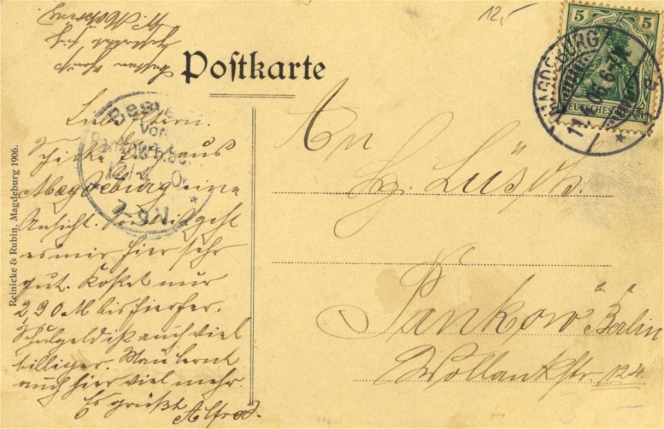 Magdeburg, Sachsen-Anhalt - Elbe mit Bootsstation (back) (Zeno Ansichtskarten)