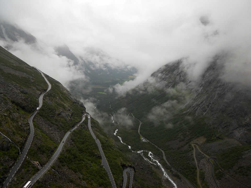 Foggy Mountain Roads in Norway