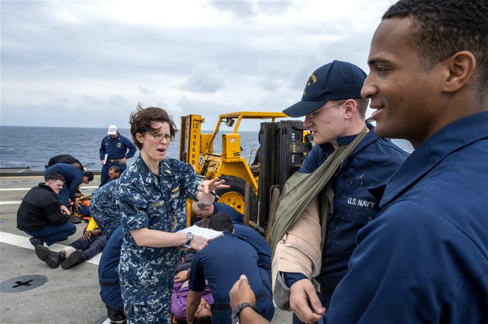 Mass casualty drill 140425-N-IC565-074