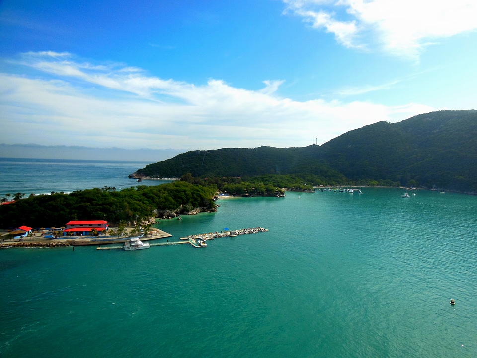 Paradise ocean landscape in Haiti photo