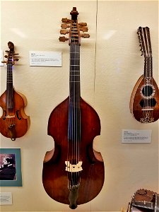 Bass viol, England, 1700-1750, maple, spruce - Casadesus Collection of Historic Musical Instruments - Boston Symphony Orchestra - 20190927 110613 photo