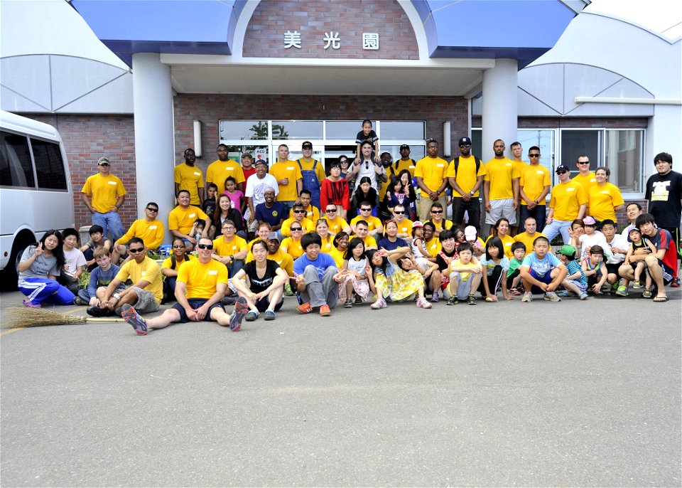 Navy Misawa Sailors beautify northern Japan-located orphanage 140628-N-ZI955-347