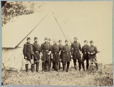 Major General G. B. McClellan and staff LCCN2013647712 photo