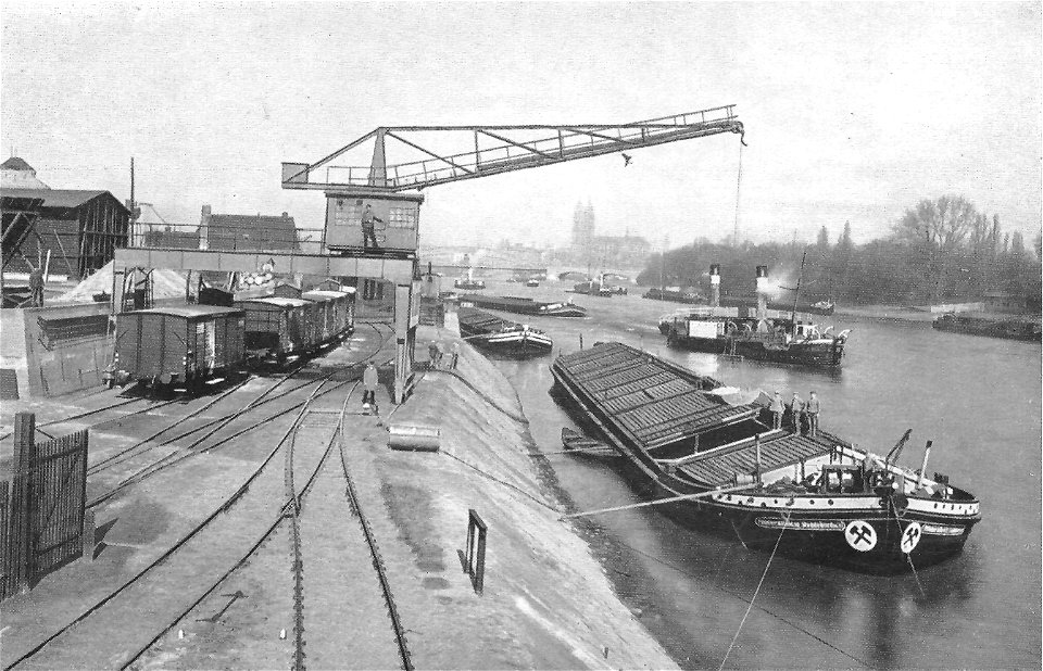 Magdeburg Umschlagstrecke an der Stromelbe