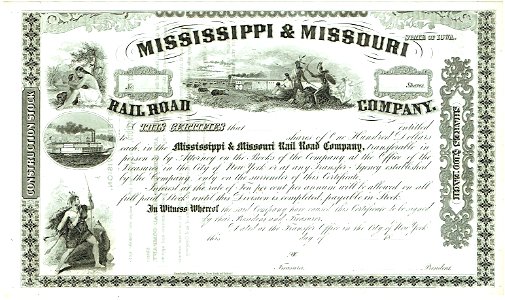 Mississippi & Missouri RR 18xx