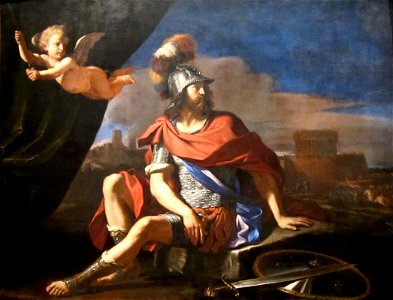 Mars with Cupid by Giovanni Francesco Barbieri (Guercino), 1649