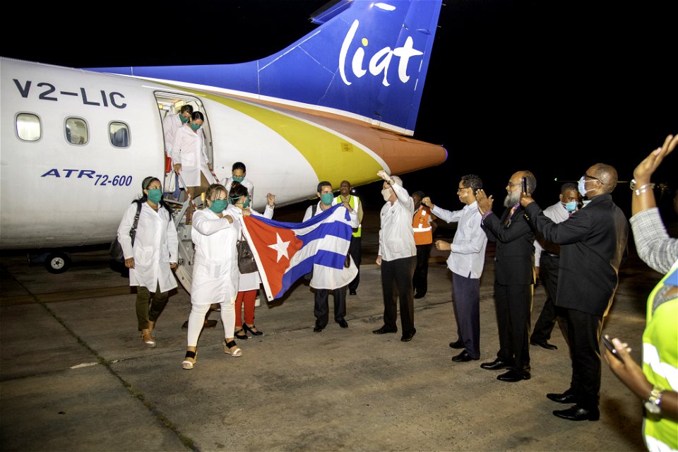 COVID-19 Response Over 100 Cuban Nurses Arrive Barbados (49740649158)