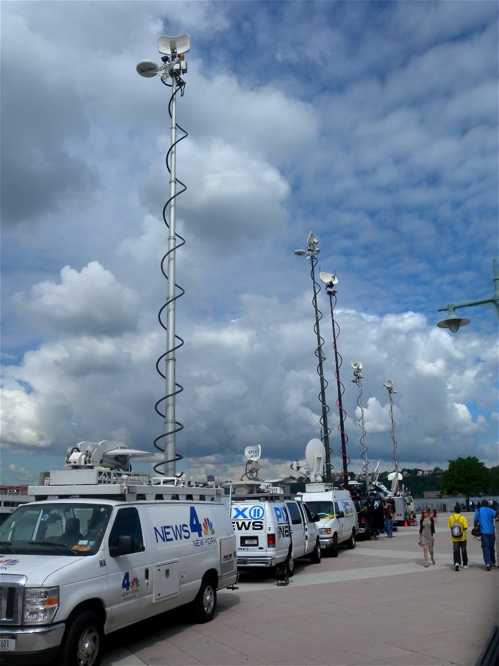 TV vans Pier 84 Enterprise day jeh