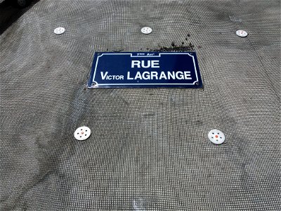 Lyon 7e - Rue Victor Lagrange, plaque photo