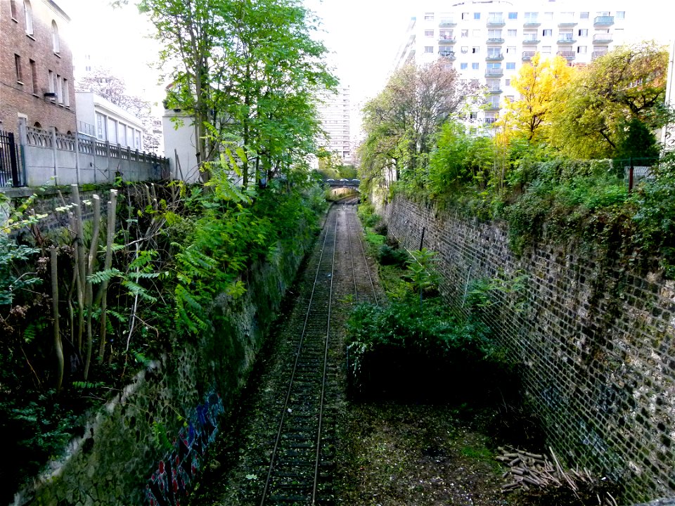 Petite ceinture vue de l'avenue de Choisy - Paris 13ème