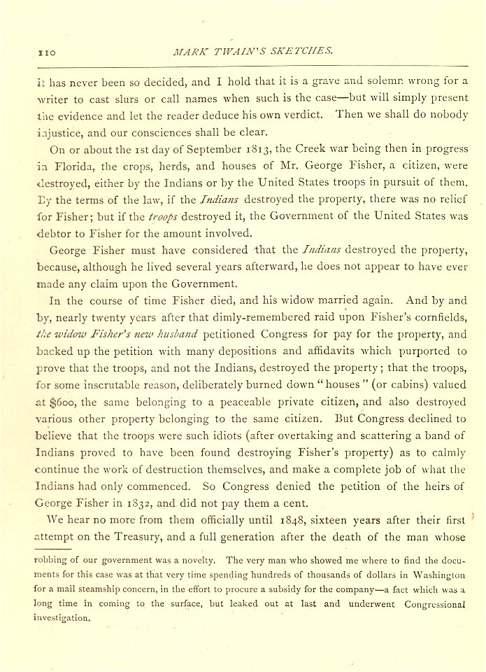 Mark Twain's Sketches, New and Old, p. 110 photo