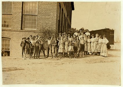 Noon at the Willingham Cotton Mills, Macon, Ga. Owned by one of the richest families in the section. President said some time ago that he didn't want to hire children but was forced to. LOC nclc.01608 photo
