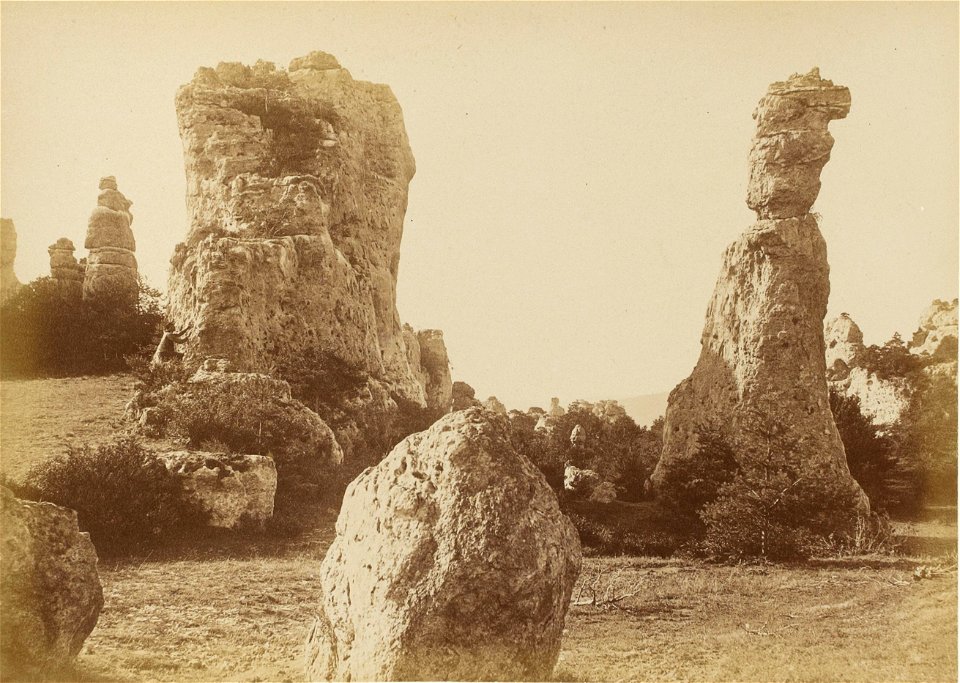 Montpellier-le-Vieux - La Millière, l'Échiquier (Martel-Chabanon, 1884)