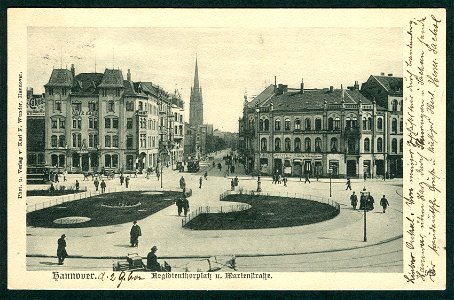 Karl F. Wunder PC 0576 Hannover. Aegidienthorplatz u. Marienstraße. Bildseite