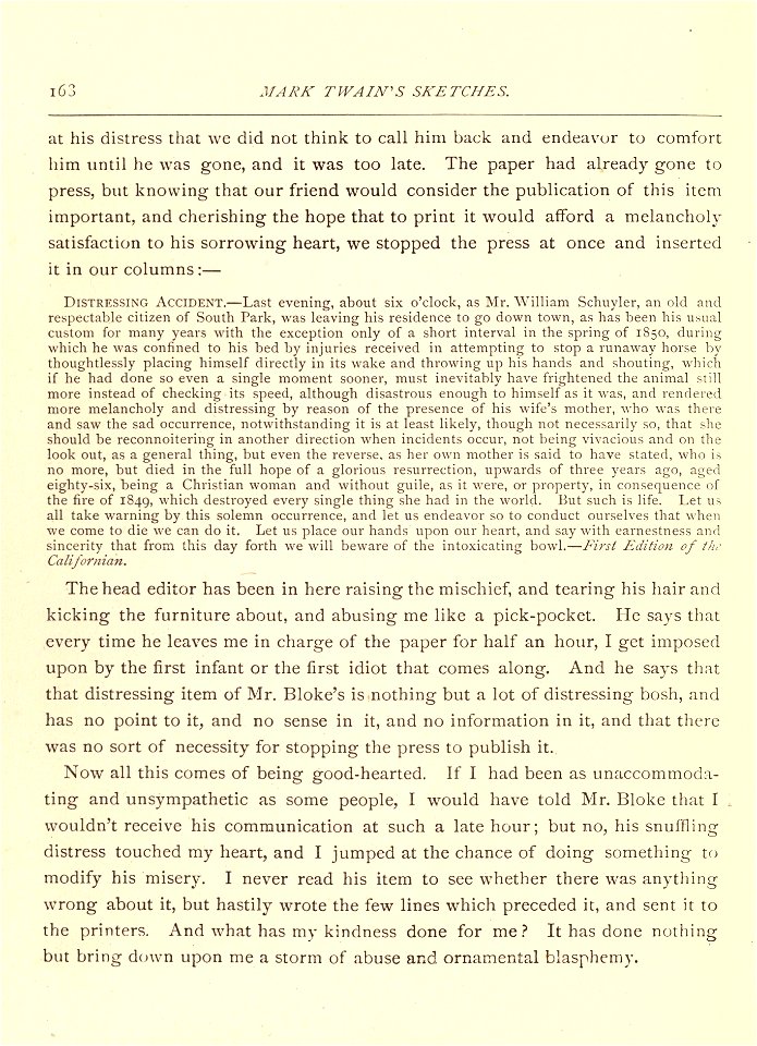 Mark Twain's Sketches, New and Old, p. 168 photo