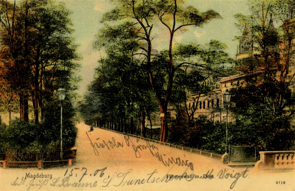 Magdeburg, Sachsen-Anhalt - Fürstenwall mit Dom (Zeno Ansichtskarten)