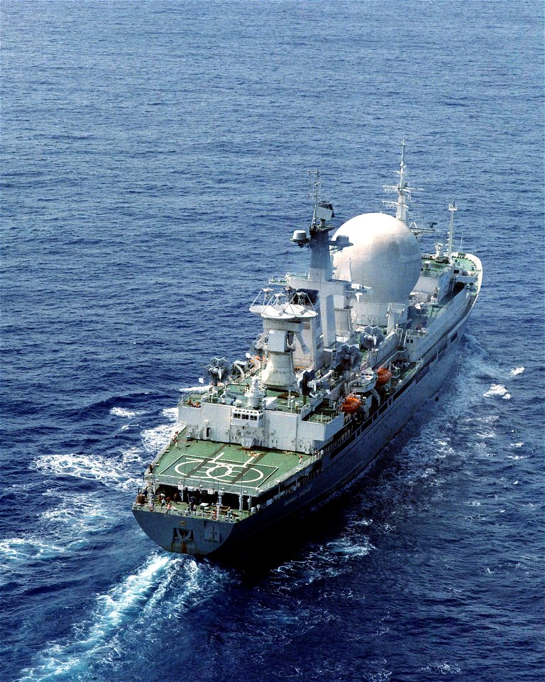 Missile range instrumentation ship Marshal Krylov in 1991
