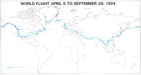 Map of 1924 Round The World Flight