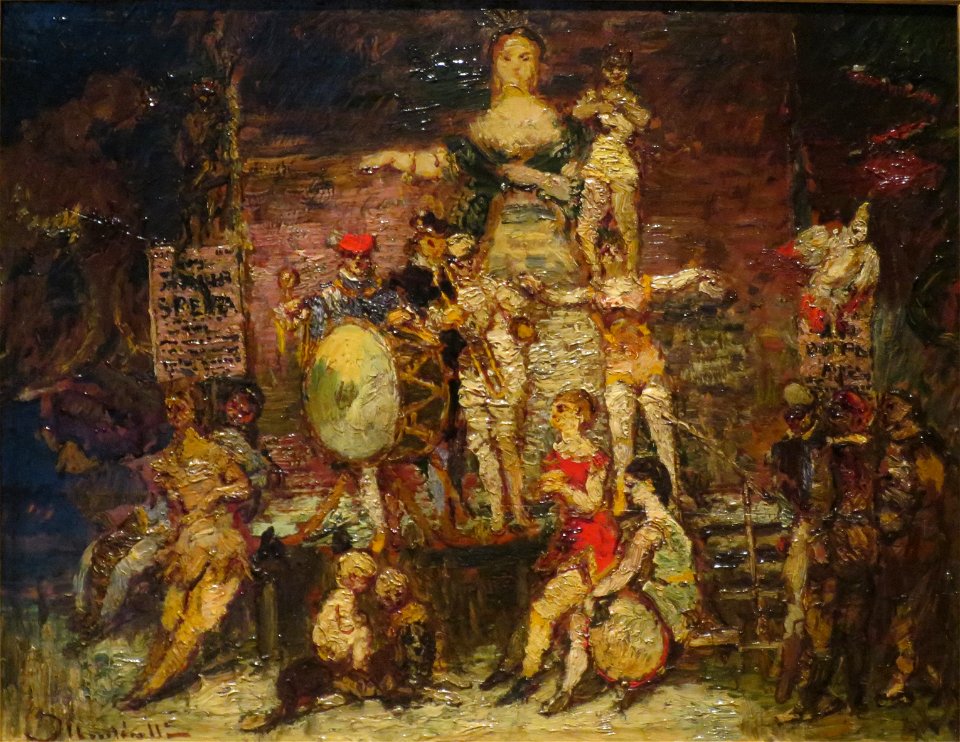 Sideshow (La Parade des Saltimbanques) by Adolphe Monticelli