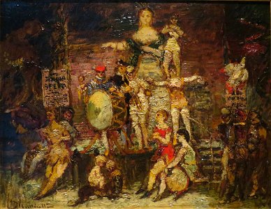 Sideshow (La Parade des Saltimbanques) by Adolphe Monticelli