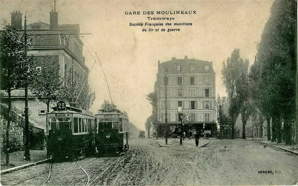 Gare des MOULINEAUX - Tramways - Société francaise des munitions de tir et de guerre