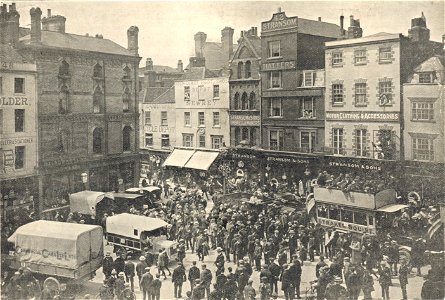 Market Place, Reading, looking south-westwards, 17 June 1907 photo