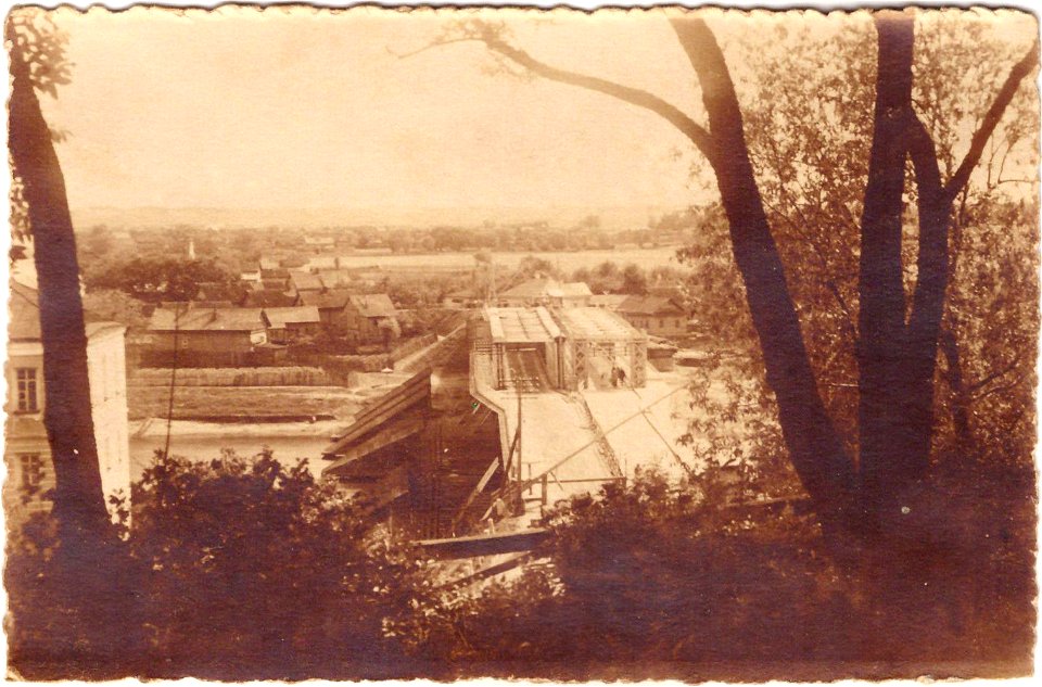 Mahiloŭ, Dniaproŭski most. Магілёў, Дняпроўскі мост (1918)