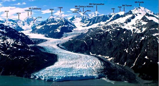 Margerie Glacier and peaks