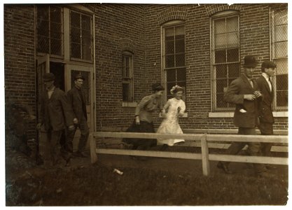 Noon hour Brown Shoe Factory. Note young girl in photo - not the youngest employed there. LOC nclc.04719 photo