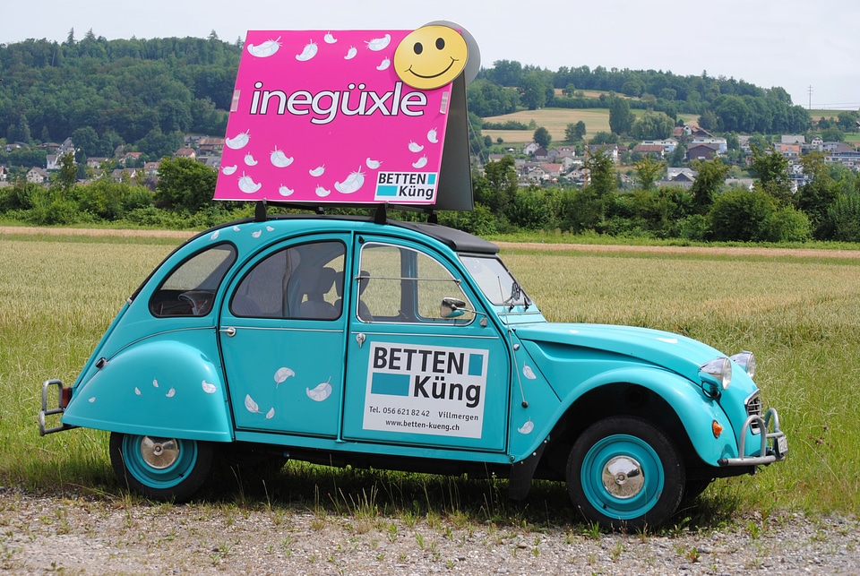Auto advertising oldtimer