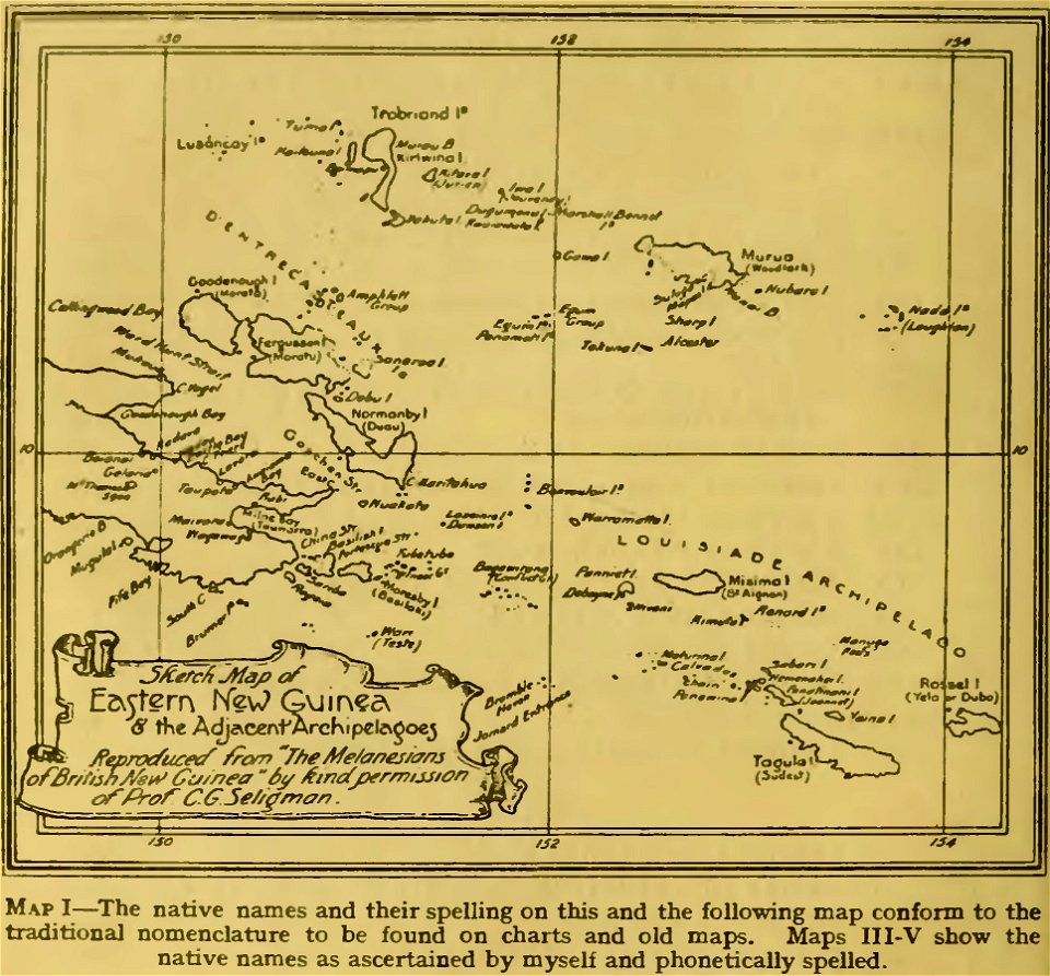 Map I-Argonauts of the western Pacific 1922 (page 38 crop)