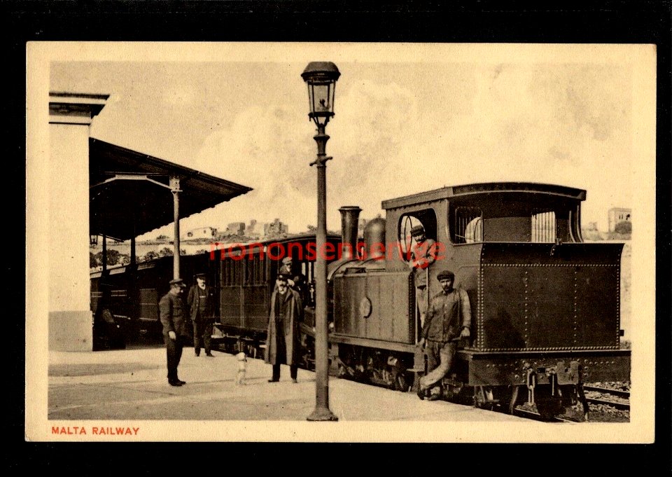 Malta-Unlocated-City-Railway-Station-Gare-Bahnhof-Postcard 210358