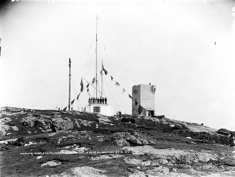 Marconi Wireless Telegraph Station, Malin Head, Co. Donegal, January 1902 (7453118390)